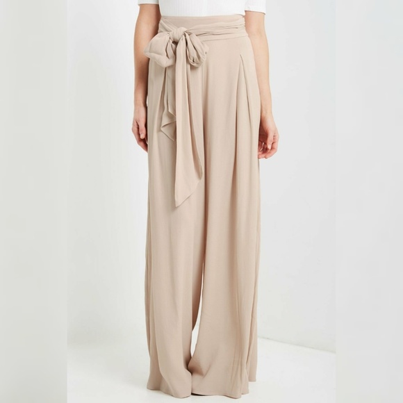 New Tags Tan Tie Wide Leg Palazzo Pant S M L XL - Picture 5 of 7